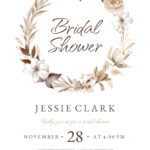 Rustic Wedding Bridal Shower Invitation Free Google Docs Template With Free Printable Bridal Shower Invitations Templates
