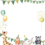 Safari Animal   1St Birthday Invitation Template | Greetings Pertaining To Jungle Theme Birthday Invitations Free Printable