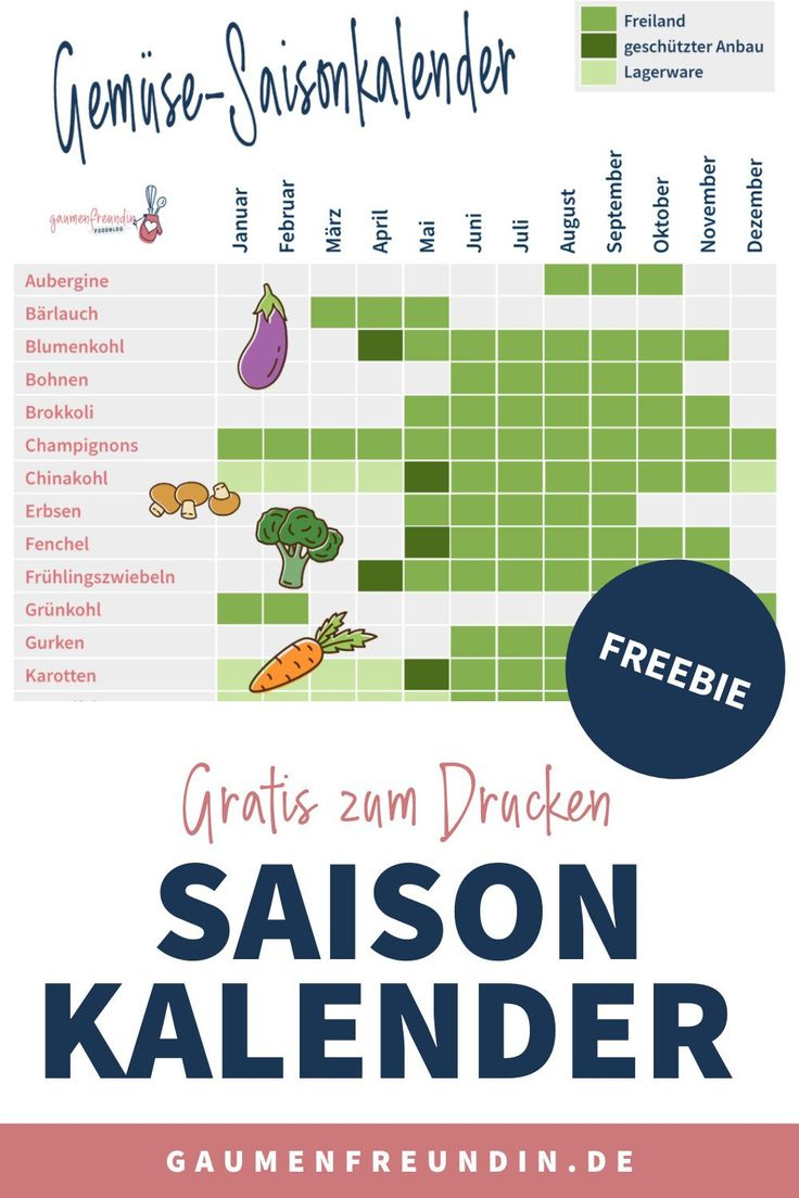 Saisonkalender Für Gemüse Zum Ausdrucken for Free Printable Sud
