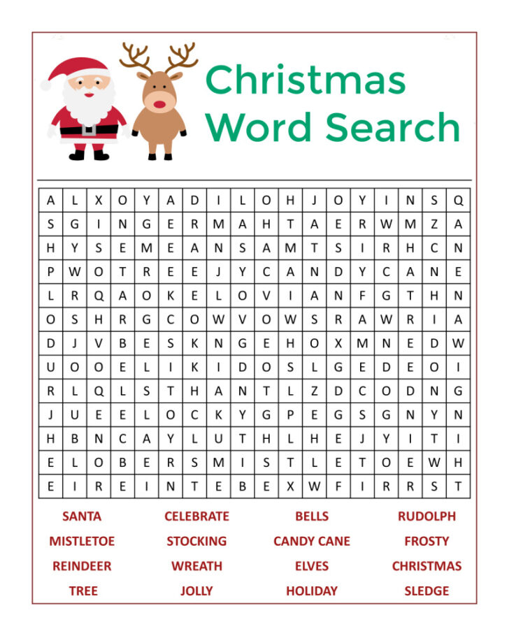 Free Printable Christmas Word Search Pages Free Printable Christmas Word Search Pages