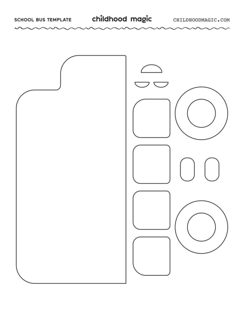 School Bus Template   Throughout Free Printable School Bus Template