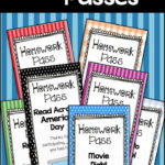 School Events Editable No Homework Pass With Get Out Of Homework Free Pass Printable