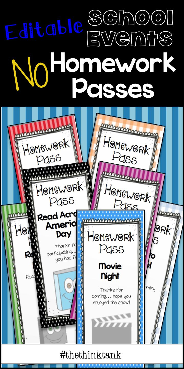 Get Out of Homework Free Pass Printable