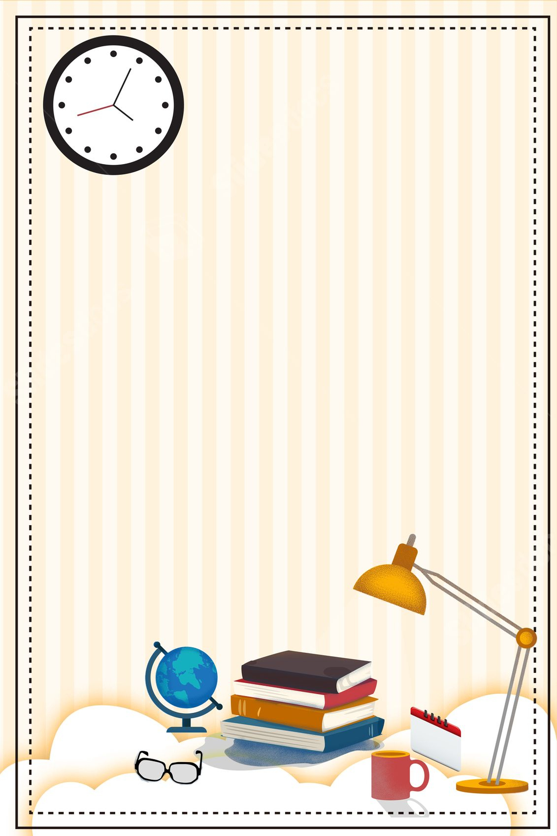 Seasonal School Supplies At Time Stationery Page Border Background in Free Printable School Stationery Borders