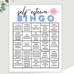 Self Esteem Bingo, Therapist Bingo, Adult Self Esteem, Mental Intended For Free Printable Self Esteem Bingo