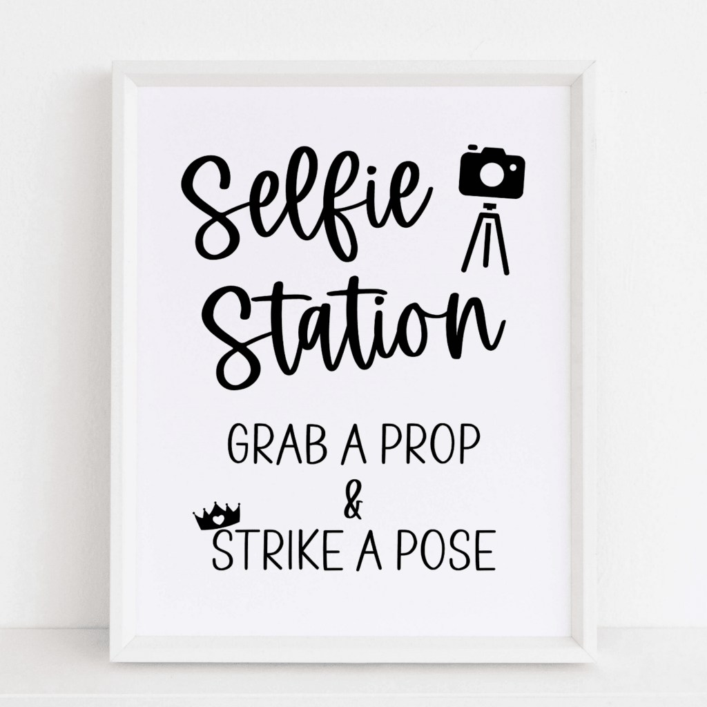 Selfie Station Sign (Classic) Modern Moh Throughout Selfie Station Free Printable Selfie Station Sign (Classic) Modern Moh Throughout Selfie Station Free Printable