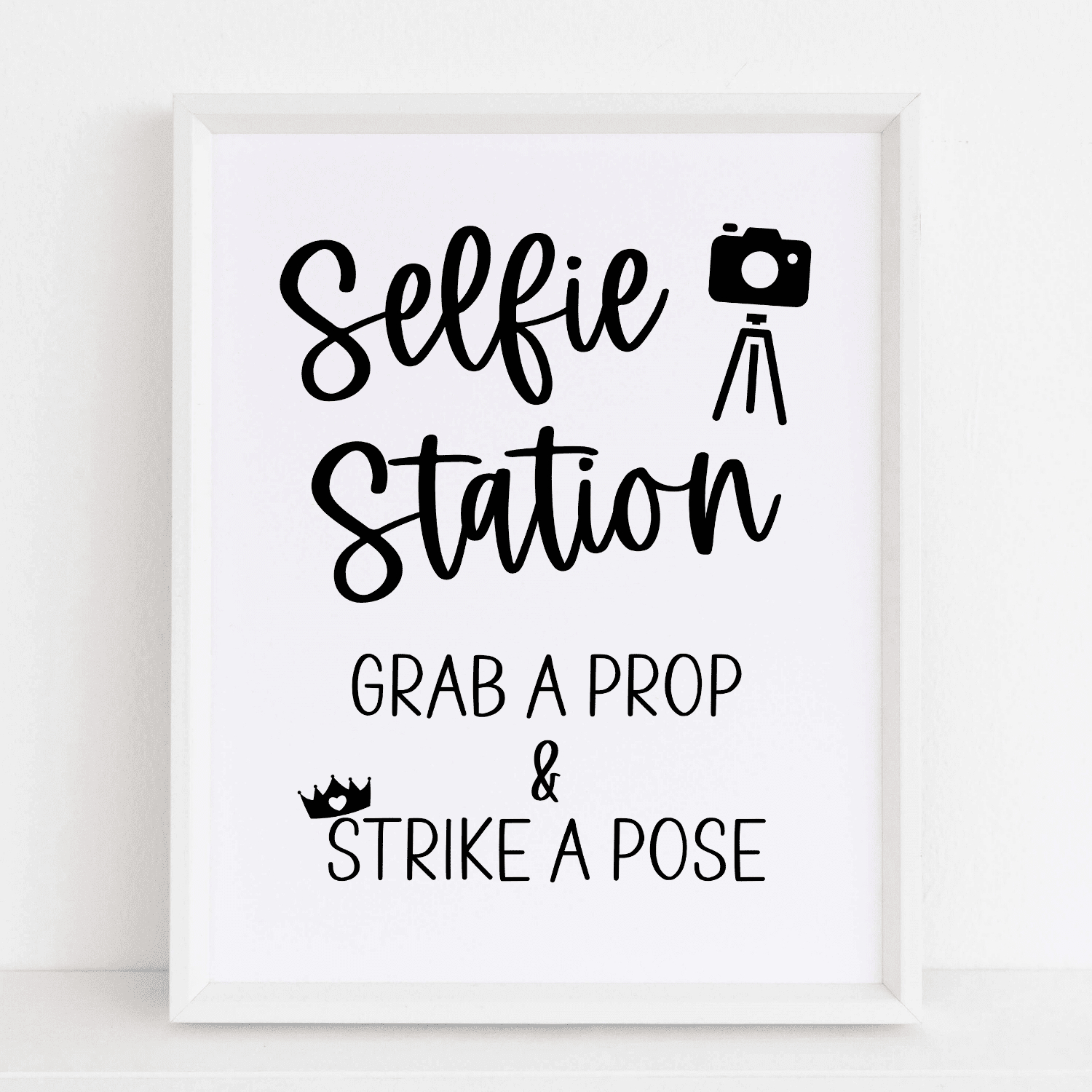 Selfie Station Sign (Classic) - Modern Moh throughout Selfie Station Free Printable