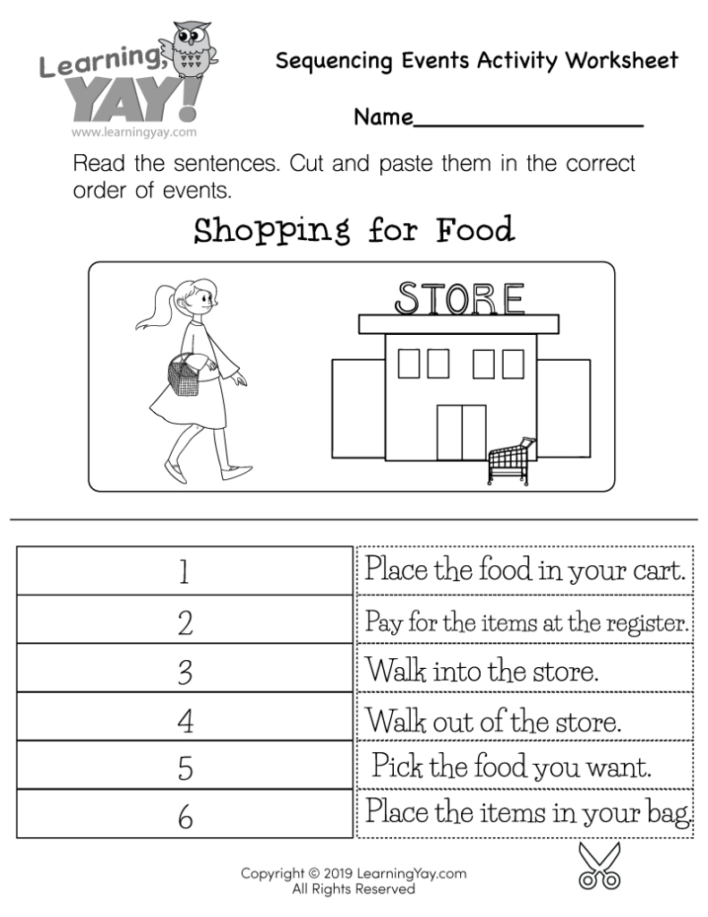 Sequencing Events Activity Worksheet For 1St Grade (Free Printable) Intended For Free Printable Sequencing Worksheets For Kindergarten Sequencing Events Activity Worksheet For 1St Grade (Free Printable) Intended For Free Printable Sequencing Worksheets For Kindergarten