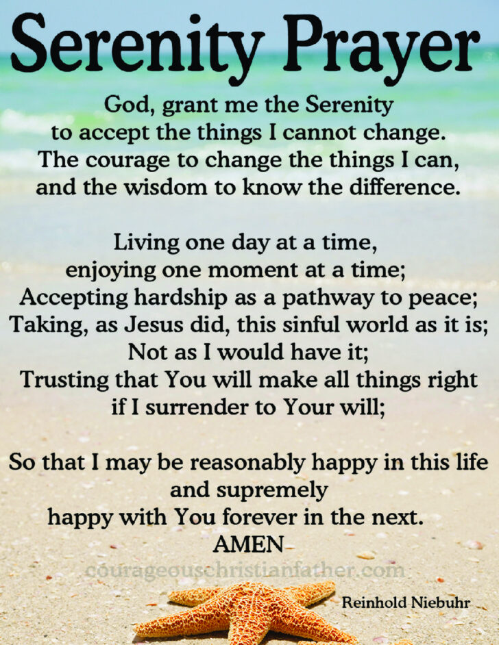 Free Printable Serenity Prayer
