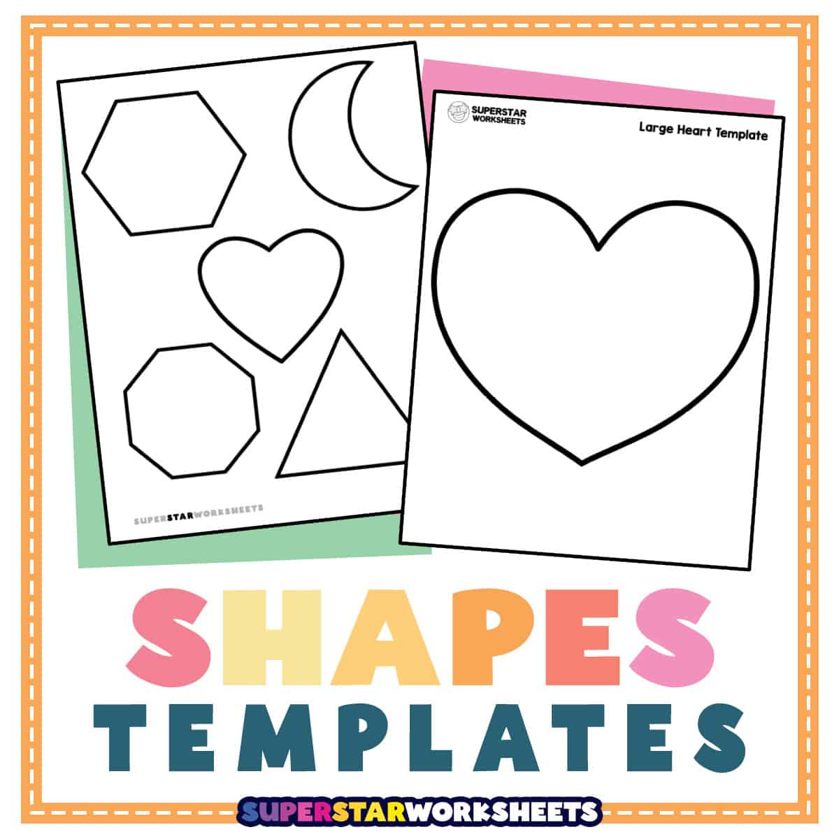 Shape Template (Free Printables) - Superstar Worksheets within Large Printable Shapes Free
