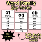 Short O Word Family Flip Books   Teaching Mama Pertaining To Free Printable Word Family Mini Books