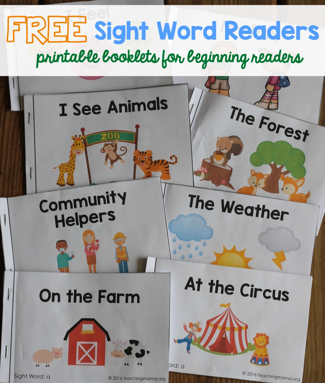 Sight Word Readers throughout Free Printable Pre-K Reading Books