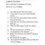 Simple Sentences, Compound Sentence And Complex Worksheet | Live Intended For Free Printable Worksheets On Simple Compound And Complex Sentences