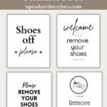 Simplistic And Modern Free Printable Shoes Off Signs   Pertaining To Free Printable Remove Your Shoes Sign