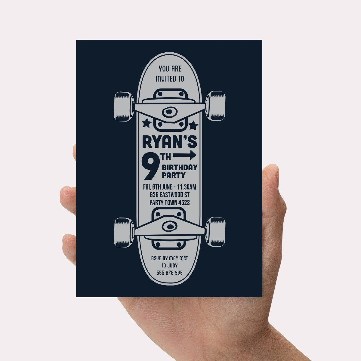 Skater Birthday Invitations inside Free Printable Skateboard Birthday Party Invitations