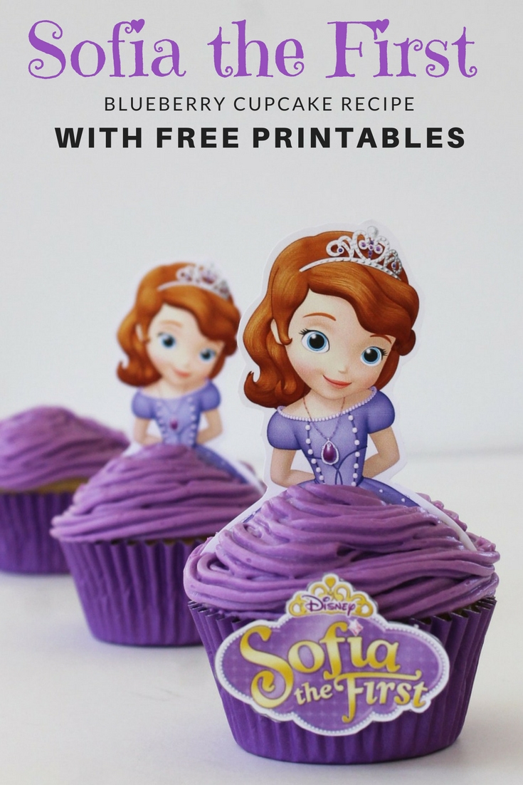 Sophia The First Blueberry Princess Cupcakes regarding Free Printable Sofia Cupcake Toppers