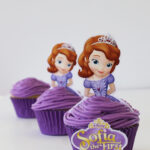 Sophia The First Blueberry Princess Cupcakes With Sofia The First Cupcake Toppers Free Printable