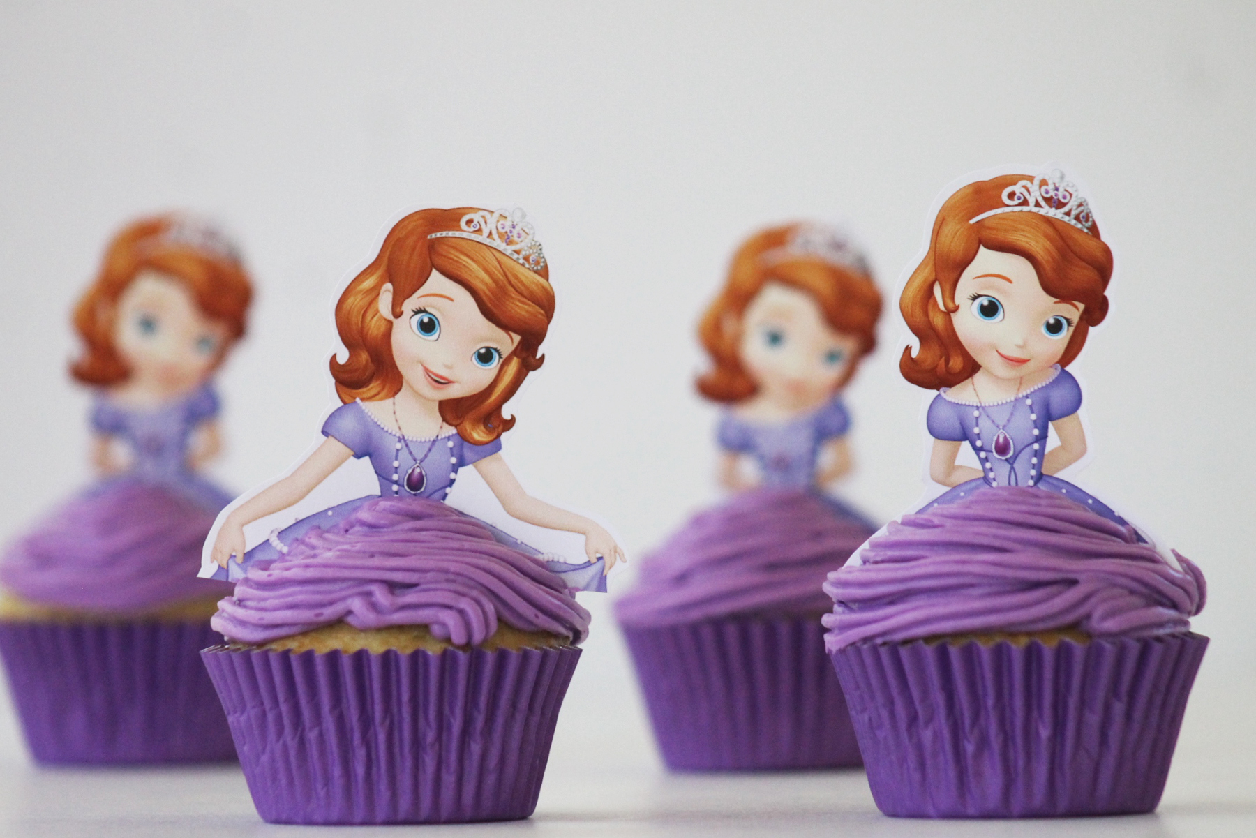 Sophia The First Blueberry Princess Cupcakes within Free Printable Sofia Cupcake Toppers