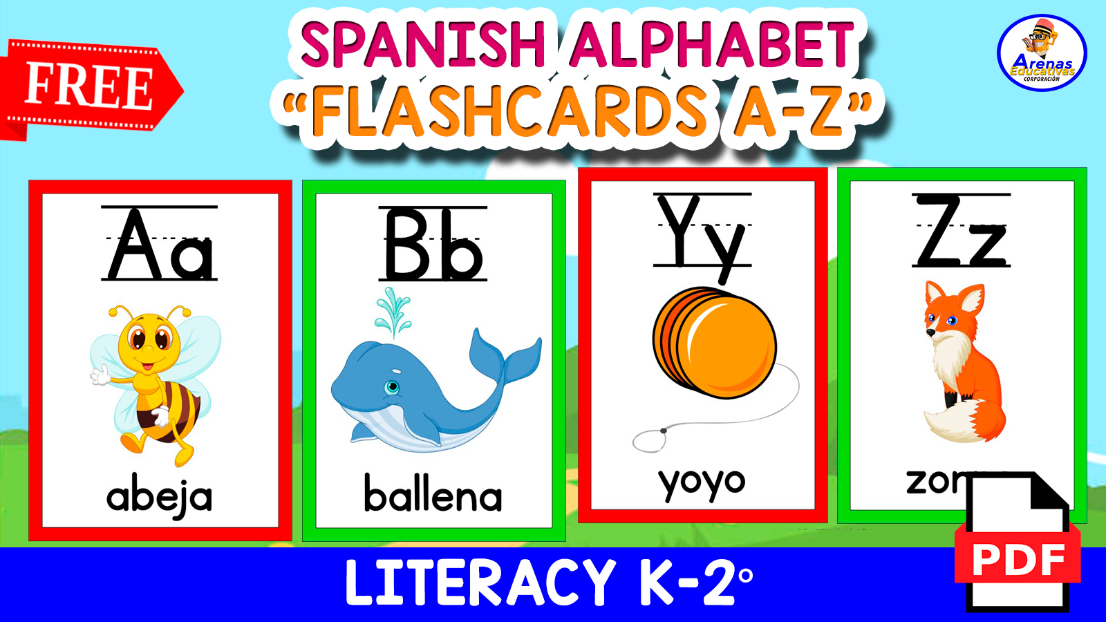 Spanish Alphabet Flashcards | Letters A To Z intended for Spanish Alphabet Flashcards Free Printable
