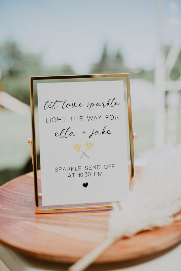 Free Printable Wedding Sparkler Sign