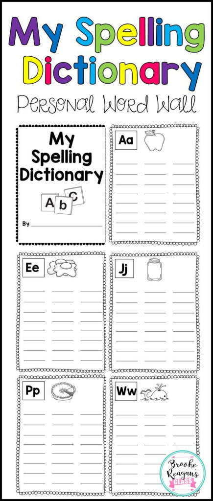 Spelling Dictionary {Personal Word Wall And Student Spelling Sight Inside My Spelling Dictionary Printable Free Spelling Dictionary {Personal Word Wall And Student Spelling Sight Inside My Spelling Dictionary Printable Free
