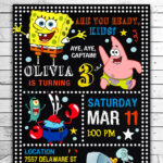 Spongebob Invitation Card, Diy   Makemedesign For Spongebob Free Printable Invitations