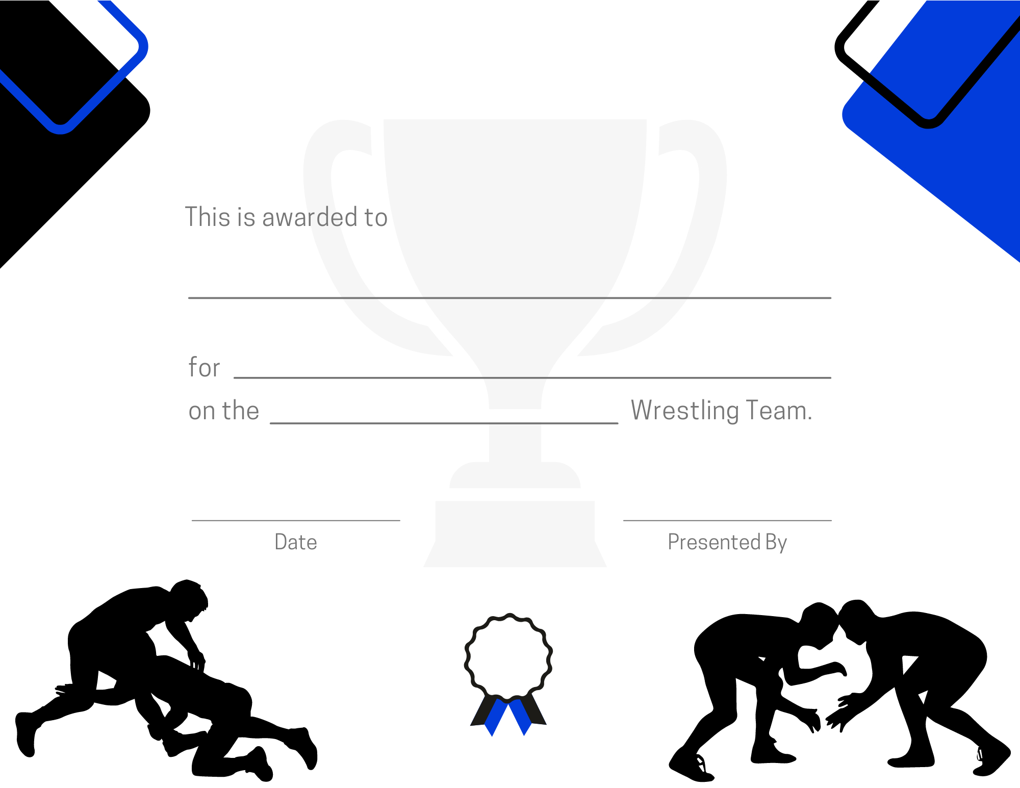 Sports Award Certificates: Free And Customizable Designs | Signup with Free Printable Wrestling Certificates