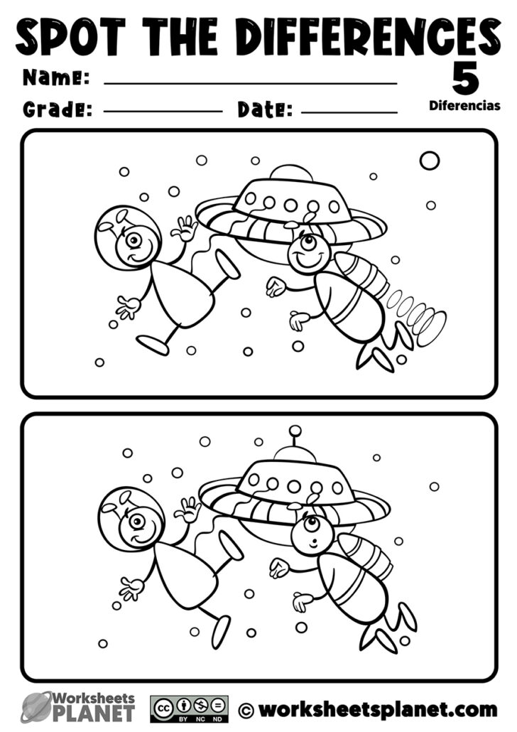 Free Printable Spot the Difference For Kids