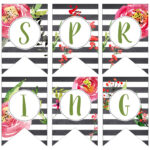 Spring Banner Printable {Spring Decorations}   Paper Trail Design With Free Printable Spring Decorations