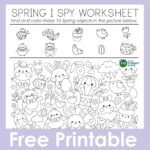 Spring I Spy Worksheet   Free   Your Therapy Source With Regard To Free Printable Spring Worksheets For Kindergarten