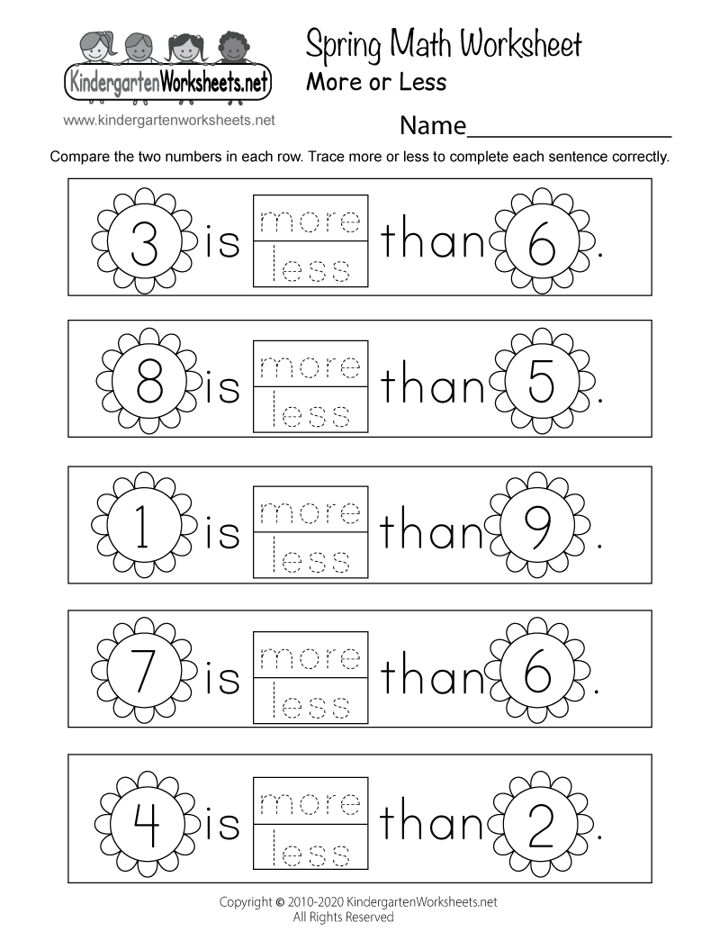 Spring Math Worksheet - Free Printable, Digital, &amp;amp; Pdf pertaining to Free Printable Spring Worksheets For Kindergarten