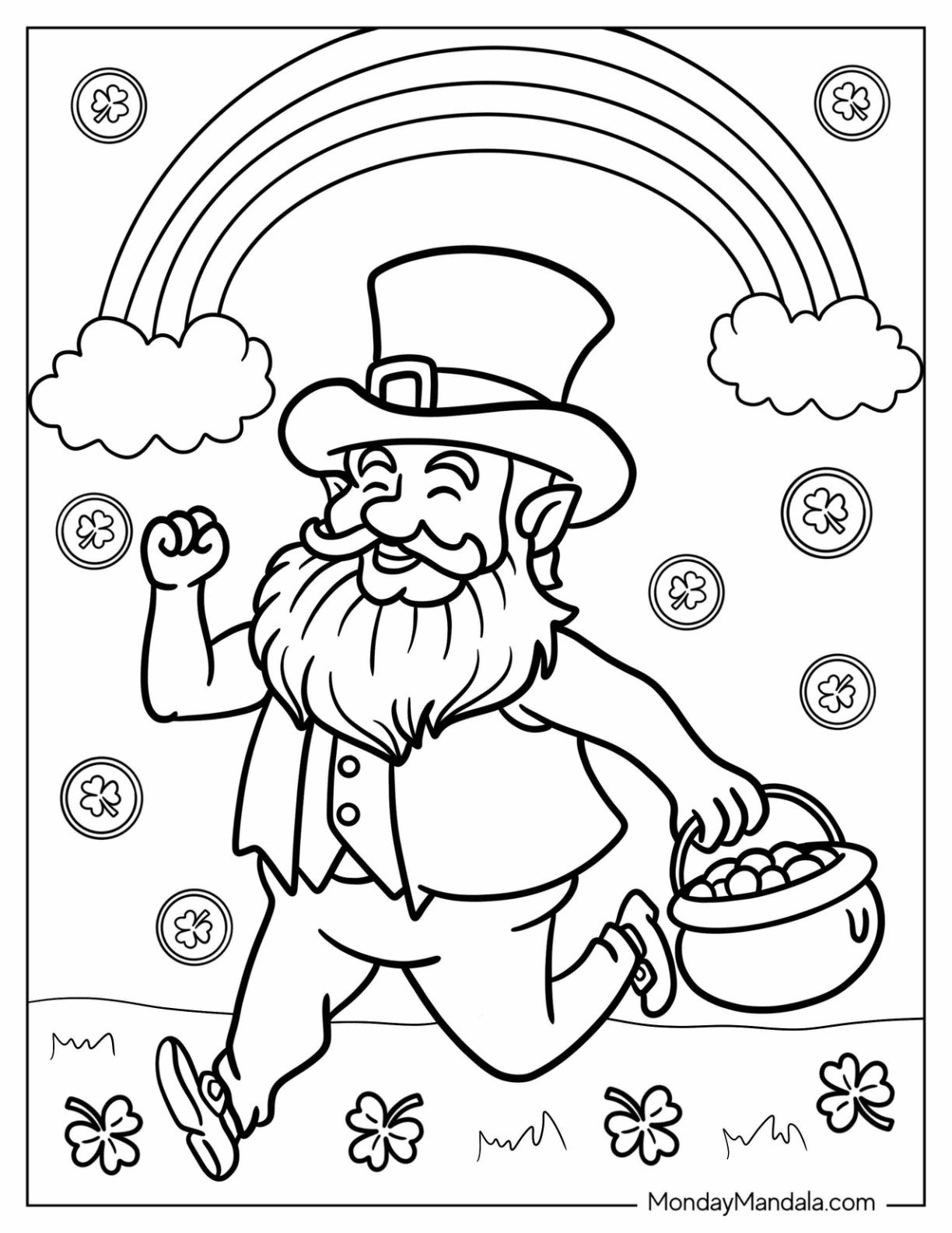 St. Patrick'S Day Coloring Pages (Free Pdf Printables) intended for Free Printable Saint Patrick Coloring Pages