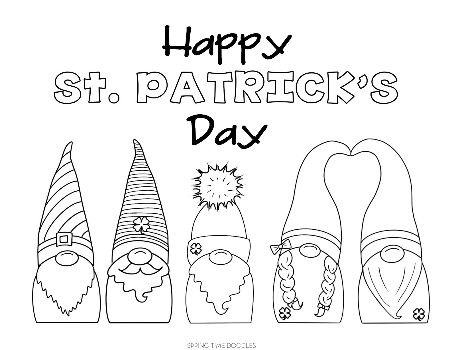 St. Patrick'S Day Free Coloring Pages! | Spring Time Doodles throughout Free Printable Saint Patrick Coloring Pages