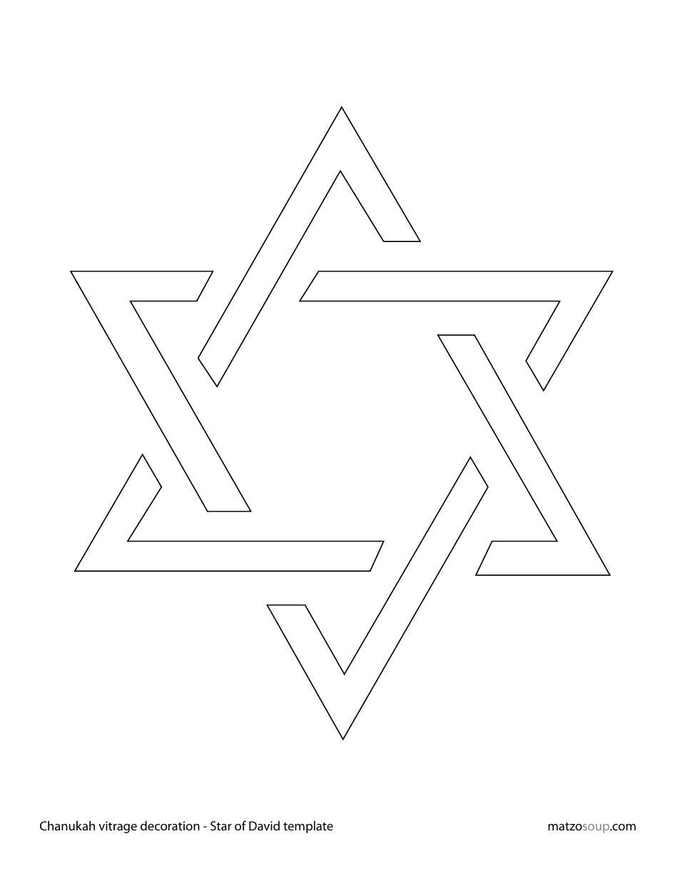 Star Of David Template - Chanukah Vitrage Decoration Download with Star of David Template Free Printable