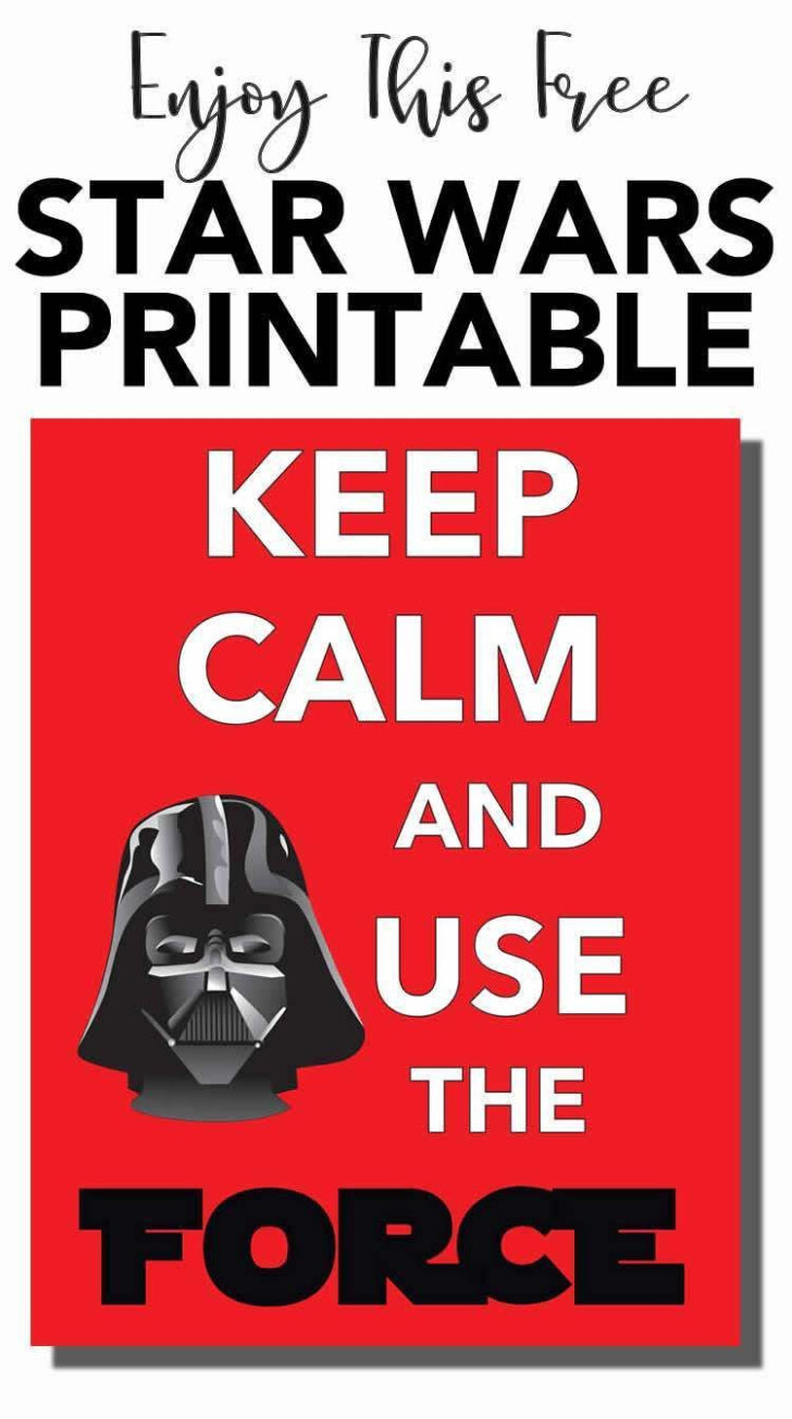 May the Force Be with You Free Printable