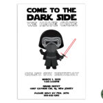 Star Wars Self Editable Pdf, Template, Star Wars, Dark Side, Birthday  Party, Printable Birthday Party Invite, Instant Download, Kylo Ren Regarding Star Wars Invitations Free Printable
