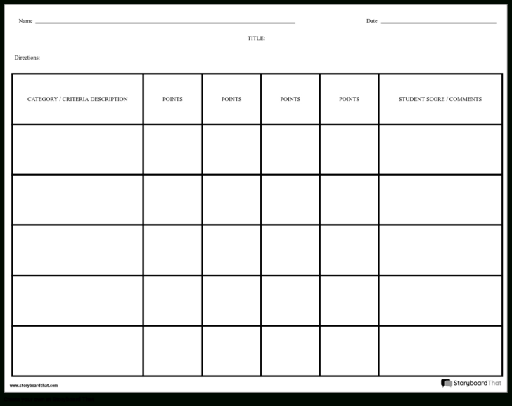 Free Printable Rubrics For Teachers