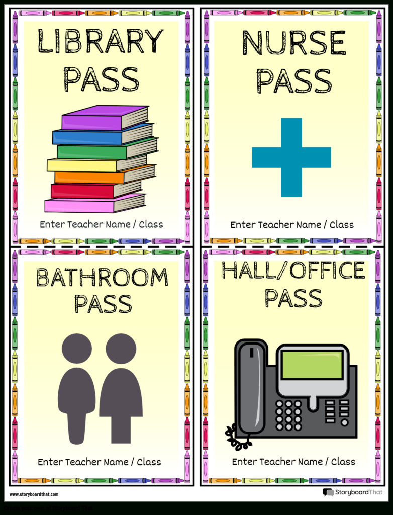 Storyboard That: Free Printable Hall Passes For Classrooms Inside Free Printable Hall Pass Template Storyboard That: Free Printable Hall Passes For Classrooms Inside Free Printable Hall Pass Template