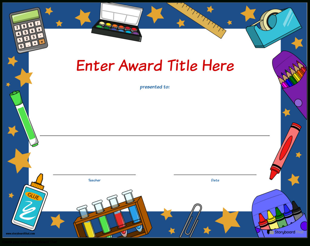 Storyboard That: Free Student Award Templates With Regard To Free Printable Certificates And Awards Storyboard That: Free Student Award Templates With Regard To Free Printable Certificates And Awards