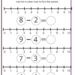 Subtract With Number Lines   K12 Math Worksheets Within Free Printable Number Line Worksheets