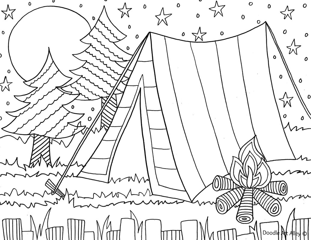 Summer Coloring Pages - Doodle Art Alley intended for Free Printable Summer Coloring Pages For Adults