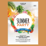 Summer Party Flyer Template | Psd | Free Download | Imockups For Free Printable Flyers For Parties