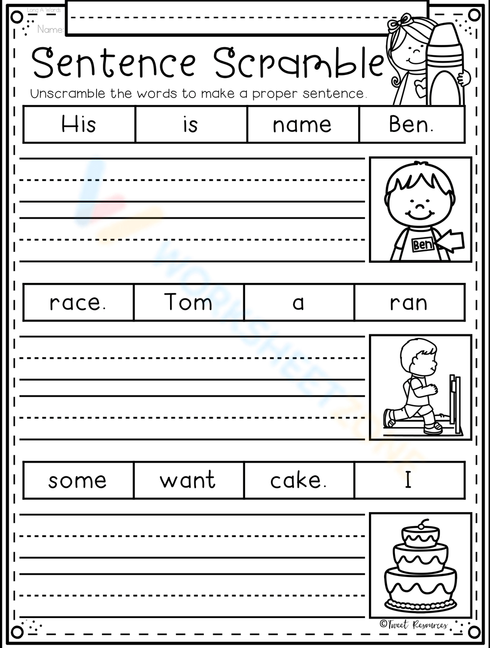 Summer Scrambled Sentences Center | Their Sentence within Free Printable Scrambled Sentences Worksheets