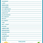 Summer Word Scramble With Answers   Free Printable For Kids Pertaining To Unscramble Word Games Printable Free