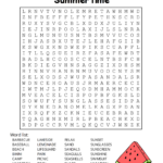 Summer Word Search (Free Printable Puzzles) – Free Printables In Free Printable Summer Puzzles