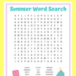 Summer Word Search Free Printable Worksheet For Kids Within Free Printable Summer Puzzles