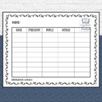 Sunday School Attendance Cards   Kids Bible Teacher With Sunday School Attendance Chart Free Printable