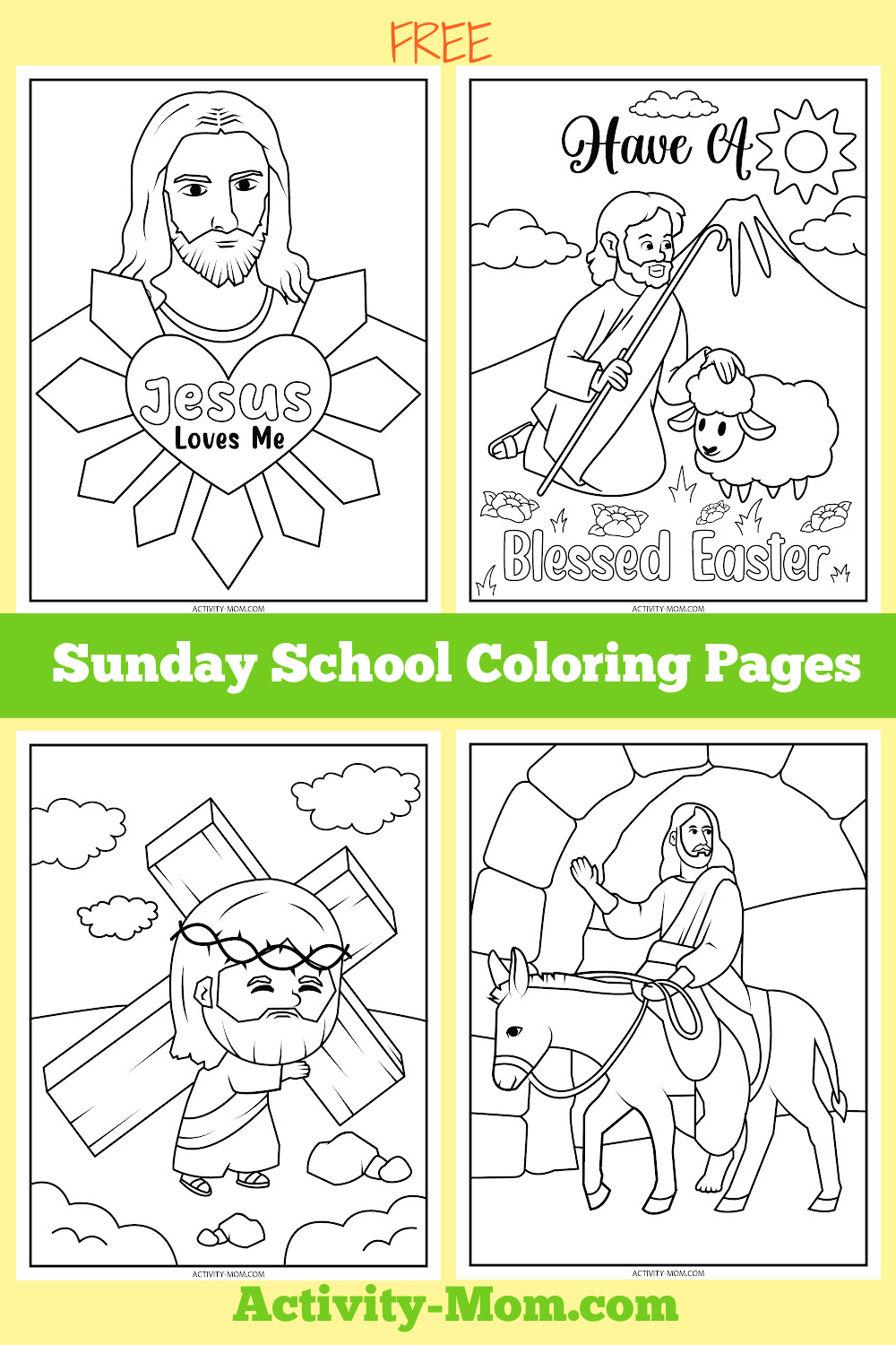 Sunday School Coloring Pages (Free Printable) - The Activity Mom intended for Free Printable Sunday School Lessons For Kids