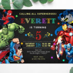 Superhero Birthday Party Invitation   Edit Yourself Online Now In Free Printable Superhero Birthday Invitation Templates