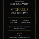 Surprise Party Invitation Template In Illustrator, Word, Publisher Intended For Free Printable Surprise Party Invitations
